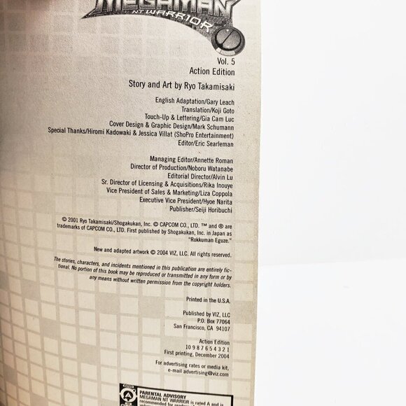 MegaMan NT Warrior Book Vol. 5 Ryo Takamisaki Manga VIZ 2004 First Print Unread - Picture 4 of 9